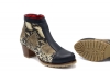 Ankle Boot model Kaa, manufactured in ANABRA VELOUR NATURAL Napa Negra