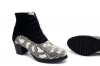 Ankle Boot model Debra, manufactured in COBRA NEGRA & BLANCA AFELPADO NEGRO