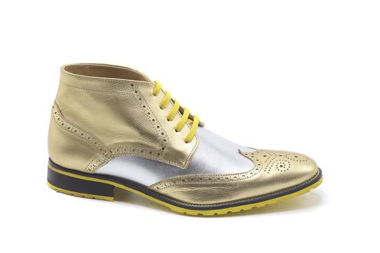 Esre Boots shoe model, manufactured in Piel Napa Oro Plata