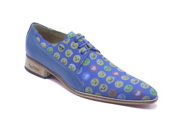 Modèle de chaussure Smiley fabriqué en Emoti Micro Azul Milan