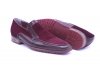 Aristomilán model shoe made of bordeaux patent leather and velvet burgundy