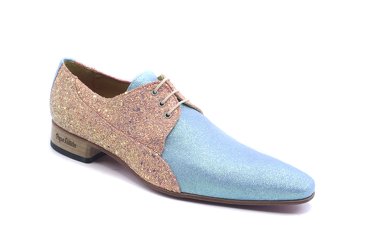 Modèle de chaussure Brillo, fabriqué en Glitter turquesa Glitter rosa