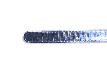 Cinturón modelo Super C, fabricado en Napa Azul Espejo