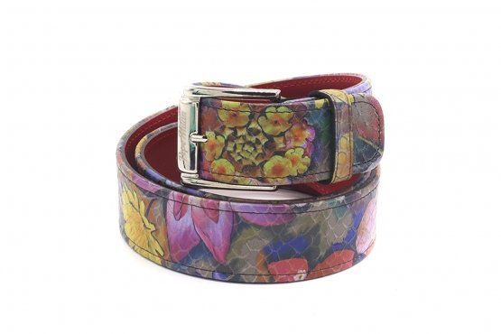 Modèle de ceinture Zinnia, fabriqué en 1115 Snake Flower Taupe