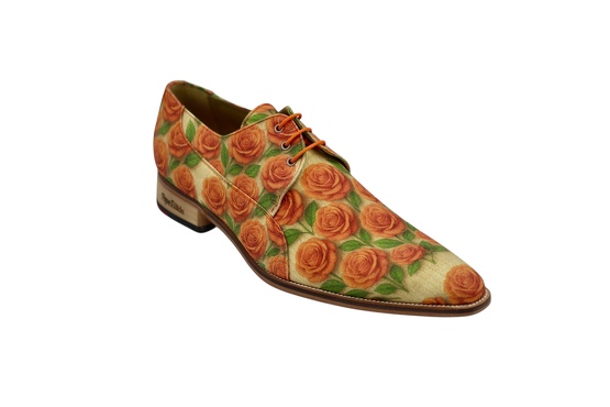 Zapato modelo Perfumery fabricado en roses Velvet nº2.