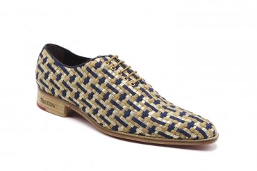 Modèle de chaussure Ceres, fabriquée en 120 Izma Metal Marino Napa