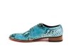 Luccano model shoe, made in turquoise cobra.