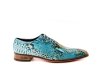 Luccano model shoe, made in turquoise cobra.
