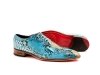 Luccano model shoe, made in turquoise cobra.
