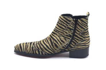 Botín modelo Grothe, fabricado en Pony Camel Cebra Color N2