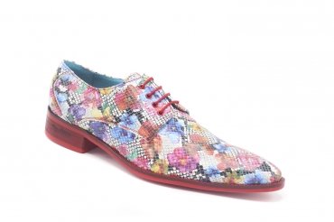 Zapato modelo Brote, fabricado en Serpiente Flores Multi