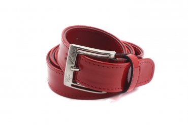 Troye model belt, manufactured in Charol Metal Cereza