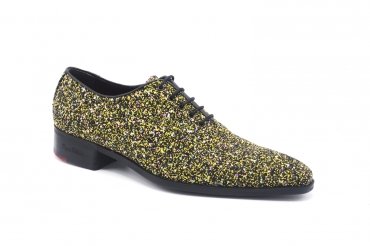 Zapato modelo Cadmio, fabricado en Glitter Pary Amarillo