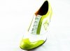 Sportify model shoe made of pistachio patent leather.