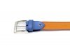Modèle de ceinture Tanger, fabriqué en Lino Naranja & Milano Caribe Vivos Azul