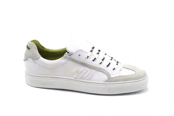 Sneaker modelo Orio, fabricado en Napa Blanca Serraje Blanco