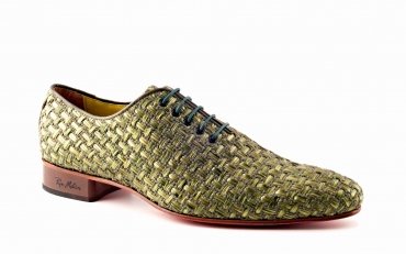 Modèle de chaussures Tommy, fabriqué en tressée verte