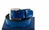 Serendipia belt model, made in milan blue patent leather.