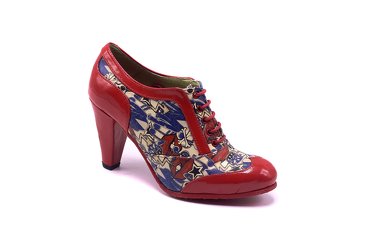 Modèle de chaussure Beth, fabriqué en Napa Kiss of Death & Charol Rojo