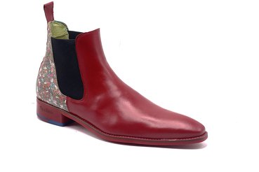 Botin de caballero, Modelo Raiban fabricado en napa roja, gorki