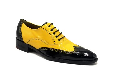 Modèle de chaussure Sivan fabriqué en, Charol Negro Charol Amarillo