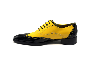 Modèle de chaussure Sivan fabriqué en, Charol Negro Charol Amarillo