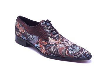 Modèle de chaussure May, fabriqué en Fantasia 521 N6 Granate Rizas Granate