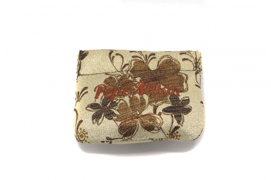 Dore model purse, manufactured in Lame Oro Marron