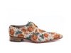 Modèle de chaussure de parfumerie réalisé en velours roses nº2.