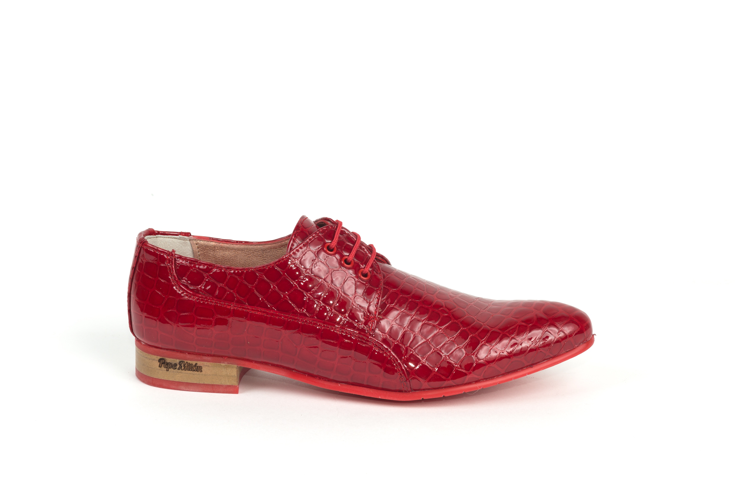 Red patent crocodile leather Belt - Shoes Made 4 Me