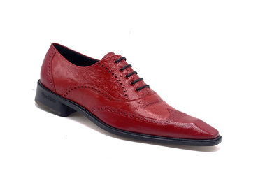 Modelo CRATER fabricado en Avestruz roja