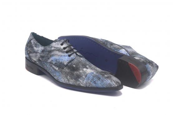 Zapato modelo Texas, fabricado en Oxi azul