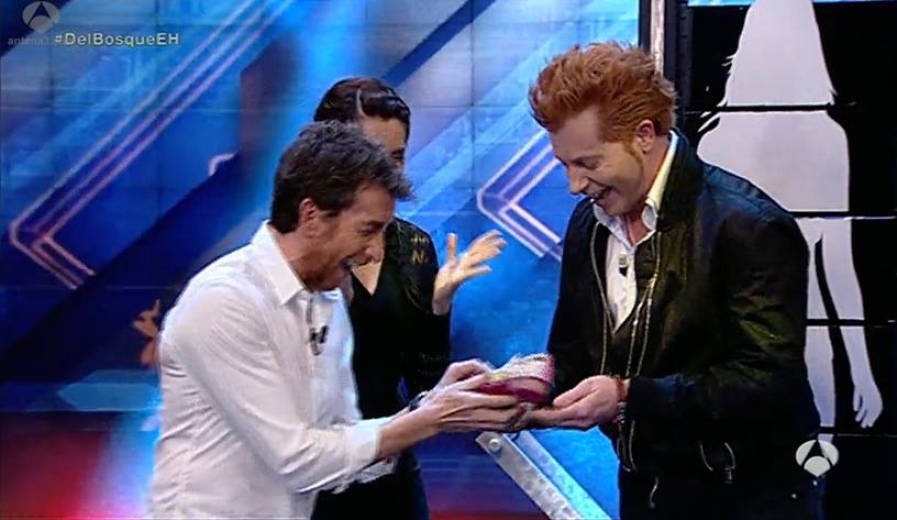 Los zapatos de Pablo Motos en el hormiguero. 